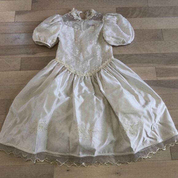 Vintage Dorissa Nicole Girls Dress size 10 White - Picture 1 of 8